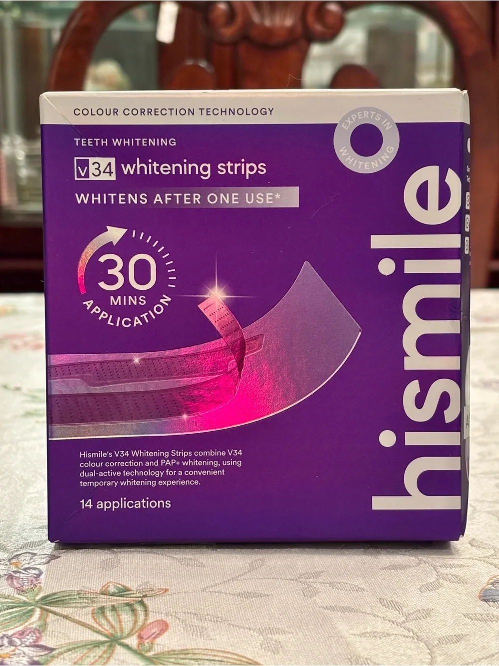 Hismile V34 Teeth Whitening Strips Color Corrector Purple Stain Treatment